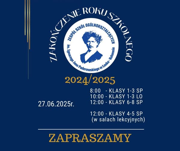 Zakończenie roku szkolnego 2024/2025
