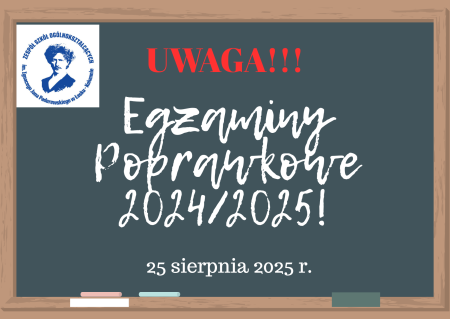 Egzaminy poprawkowe 2024/2025