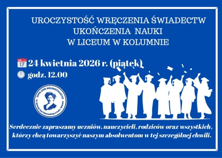 Zakończenie roku szkolnego dla klas maturalnych